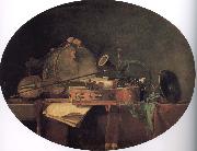 Jean Baptiste Simeon Chardin Folk instruments oil on canvas